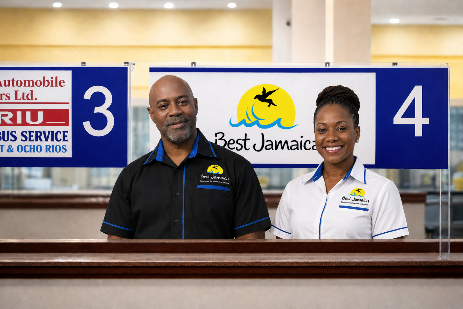 Desk 4 inside Montego Bay Airport